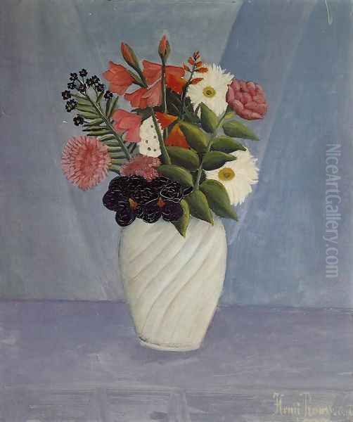 Bouquet of Flowers III Oil Painting by Henri Julien Rousseau