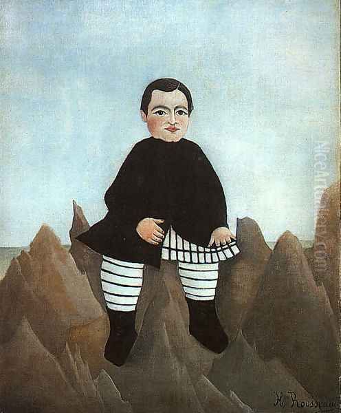 Boy on the Rocks 1895-97 Oil Painting by Henri Julien Rousseau