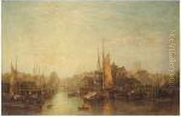 View Of Rotterdam Oil Painting by Alfred Montague