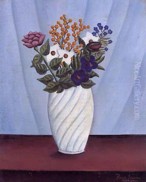 Bouquet of Flowers II Oil Painting by Henri Julien Rousseau