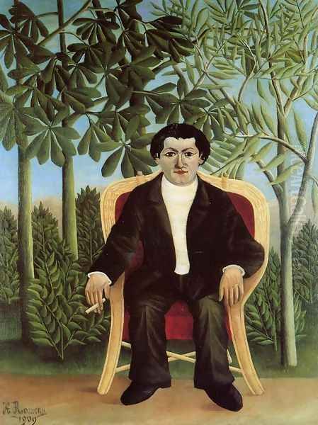 Portrait Of Joseph Brummer Oil Painting by Henri Julien Rousseau