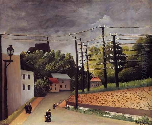 View of Malakoff Oil Painting by Henri Julien Rousseau