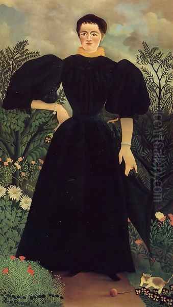 Portrait Of A Woman 1897 Oil Painting by Henri Julien Rousseau