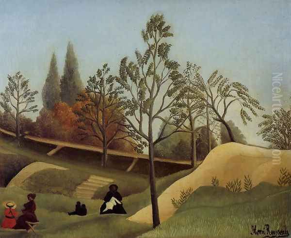 View Of The Fortifications Oil Painting by Henri Julien Rousseau