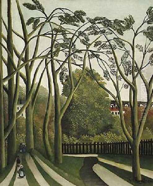 The Banks Of The Biere Near Bicere Oil Painting by Henri Julien Rousseau