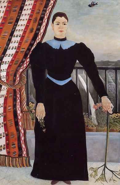 Portrait Of A Woman 1895 Oil Painting by Henri Julien Rousseau