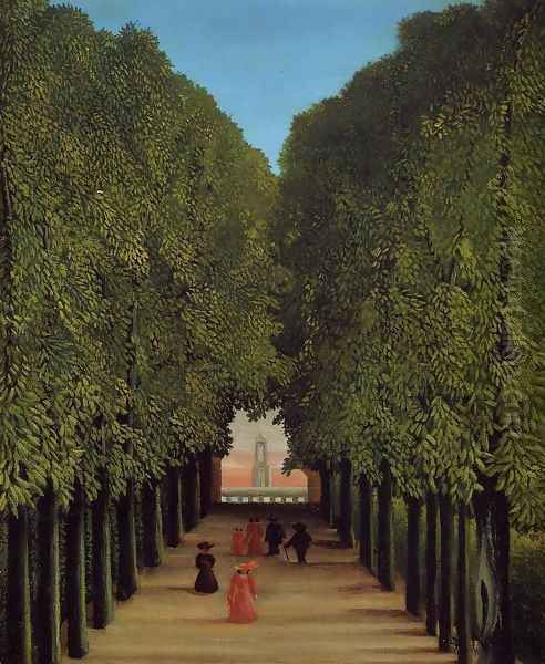 The Avenue in the Park at Saint-Cloud Oil Painting by Henri Julien Rousseau