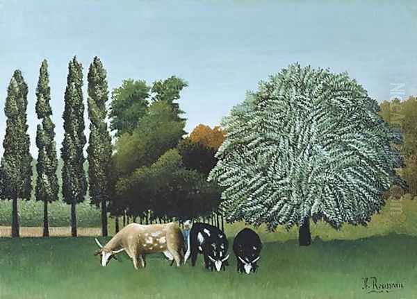 The Banks of the Oise Oil Painting by Henri Julien Rousseau