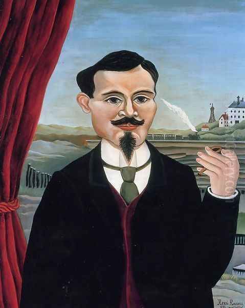 Portrait of Leon-Paul Fargue Oil Painting by Henri Julien Rousseau