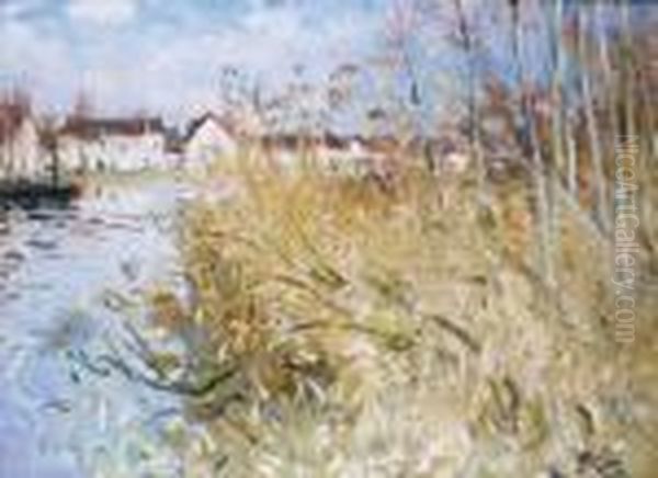 Automne A Misy-sur-yonne Oil Painting by Pierre Eugene Montezin