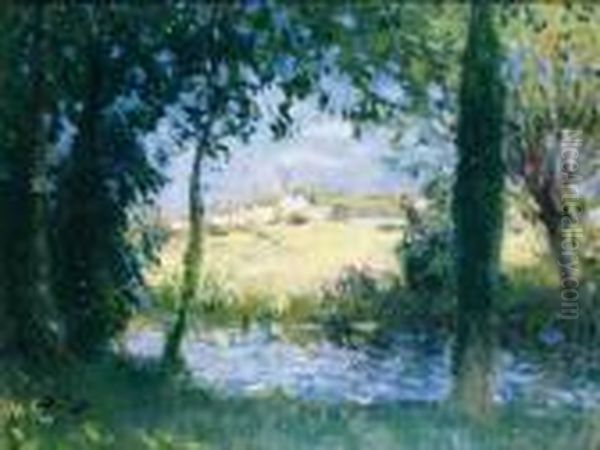 Les Bords De L'aure Oil Painting by Pierre Eugene Montezin