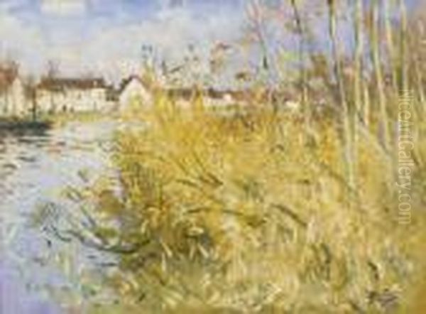 L'automne A Misy-sur-yonne Oil Painting by Pierre Eugene Montezin