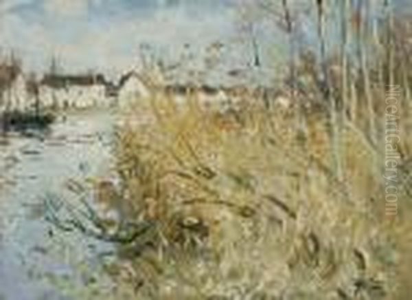 L'automne A Misy-sur-yonne Oil Painting by Pierre Eugene Montezin