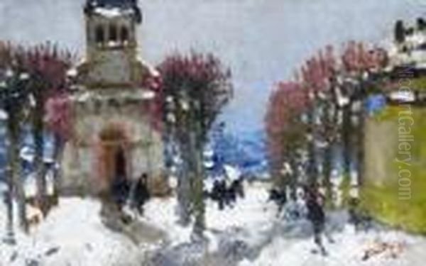 La Sortie Du Catechisme Oil Painting by Pierre Eugene Montezin