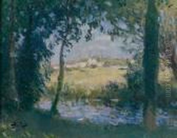 Les Bords De L'aure Oil Painting by Pierre Eugene Montezin