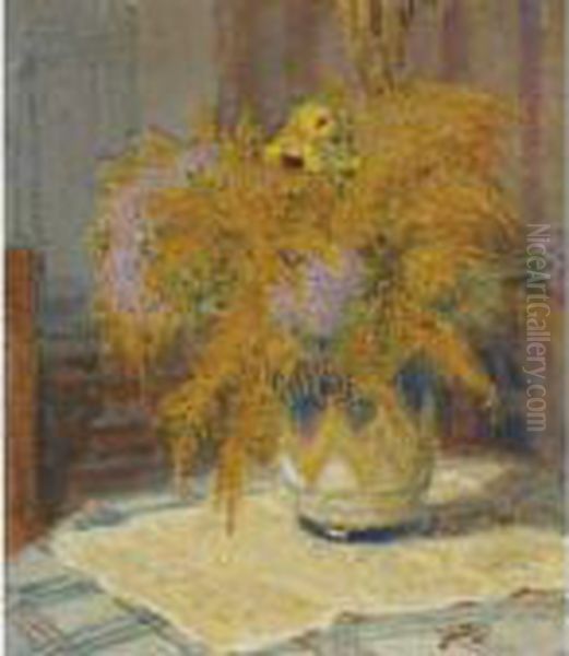 Bouquet De Fleurs Oil Painting by Pierre Eugene Montezin