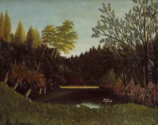 View of the Bois de Boulogne Oil Painting by Henri Julien Rousseau