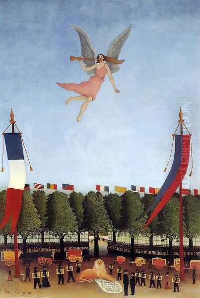 Liberty Inviting Artists at the Society of Independent Artis Oil Painting by Henri Julien Rousseau