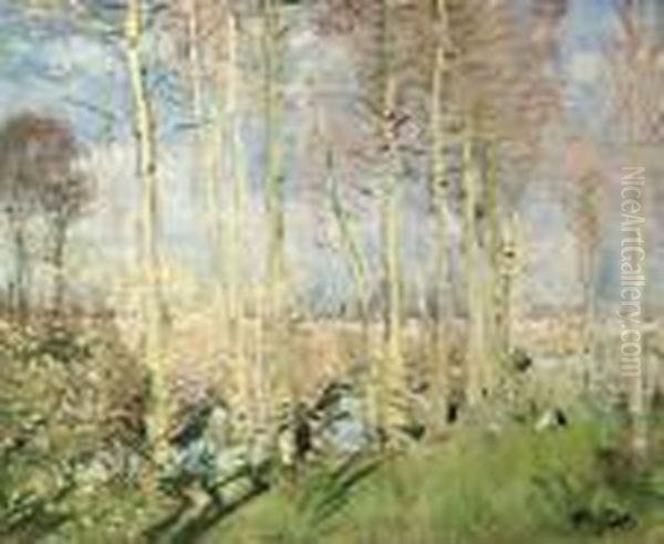 Avant-printemps En Briere Oil Painting by Pierre Eugene Montezin