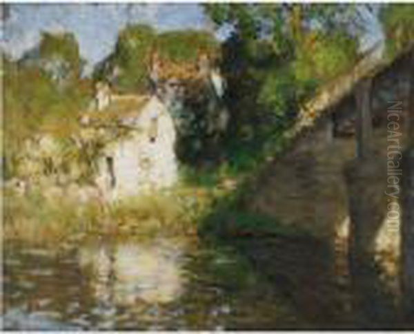 Le Pont Oil Painting by Pierre Eugene Montezin