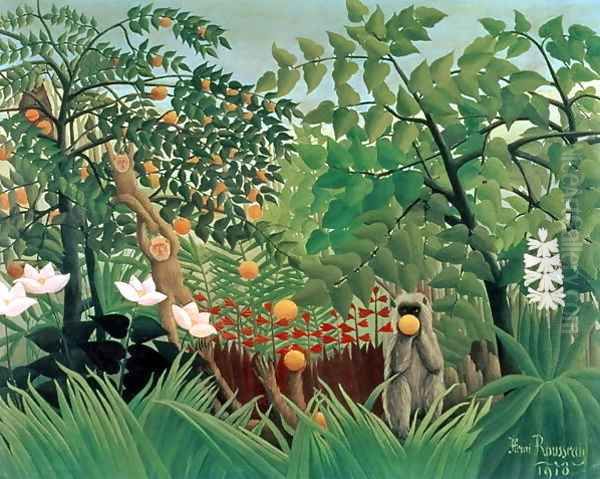 Exotic Landscape 1910 Oil Painting by Henri Julien Rousseau