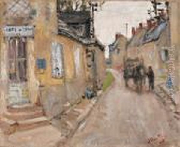 La Rue Du Village Oil Painting by Pierre Eugene Montezin