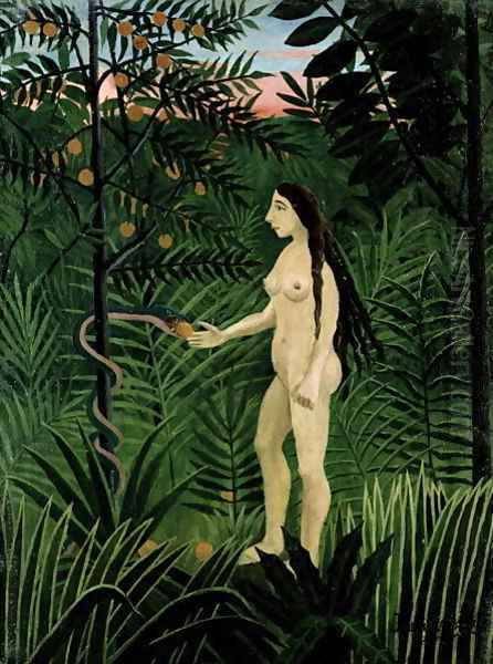 Eve 1906 07 Oil Painting by Henri Julien Rousseau