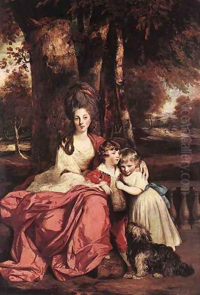 Lady Elizabeth Delme and her Children 1777-80 Oil Painting by Sir Joshua Reynolds