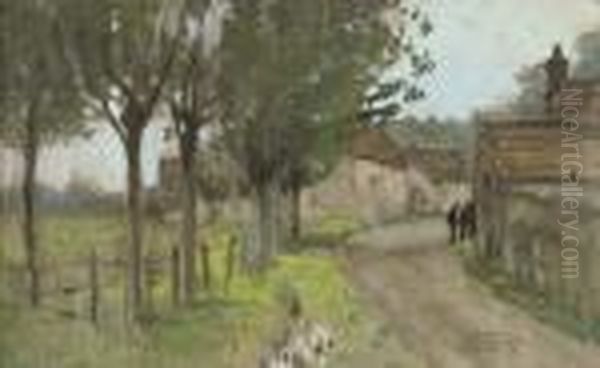 Route De Campagne Oil Painting by Pierre Eugene Montezin