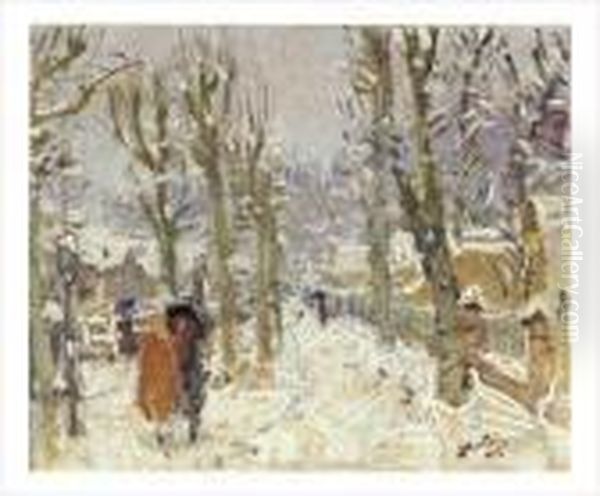 Neige Oil Painting by Pierre Eugene Montezin