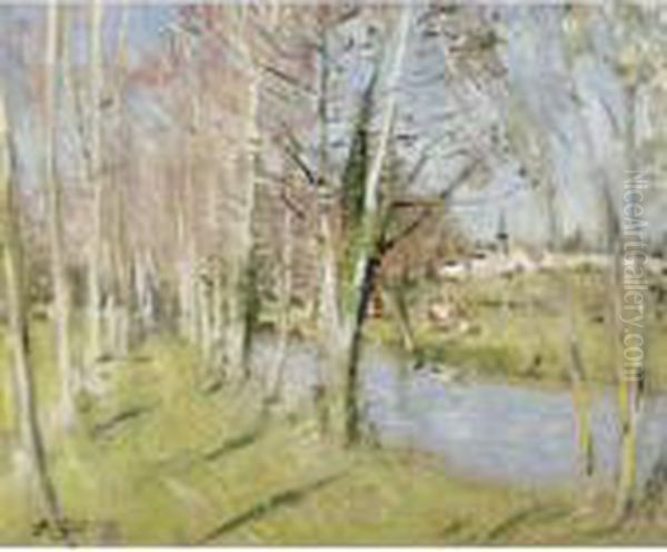 L'avant Printemps Oil Painting by Pierre Eugene Montezin