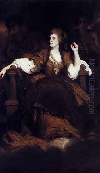 Portrait of Mrs. Siddons as the Tragic Muse 1784 Oil Painting by Sir Joshua Reynolds