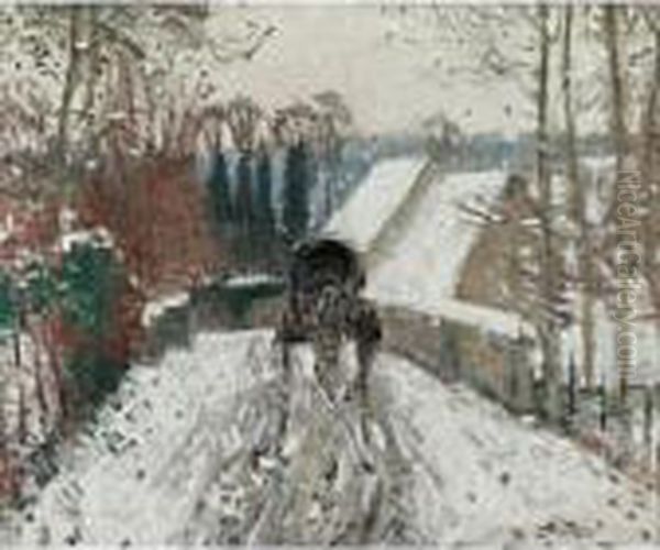 Effet De Neige Oil Painting by Pierre Eugene Montezin