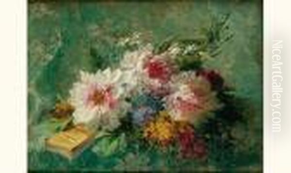 Bouquet De Fleurs Oil Painting by Pierre Eugene Montezin