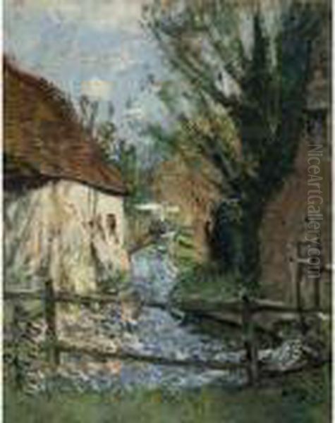 Le Moulin De Monthule Oil Painting by Pierre Eugene Montezin