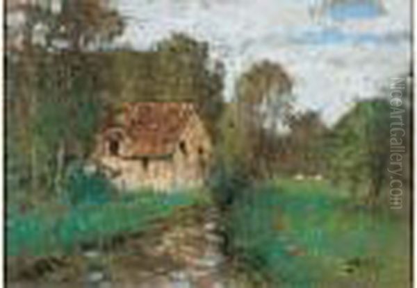 Paysage Oil Painting by Pierre Eugene Montezin