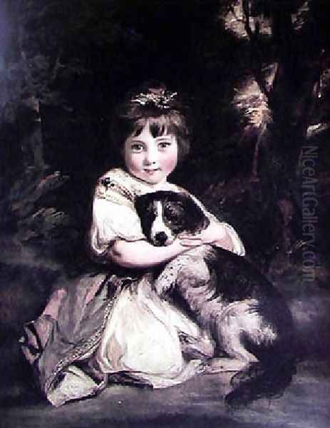 Love Me Love My Dog Oil Painting by Sir Joshua Reynolds