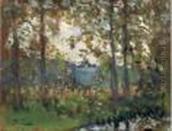 Paysage Oil Painting by Pierre Eugene Montezin