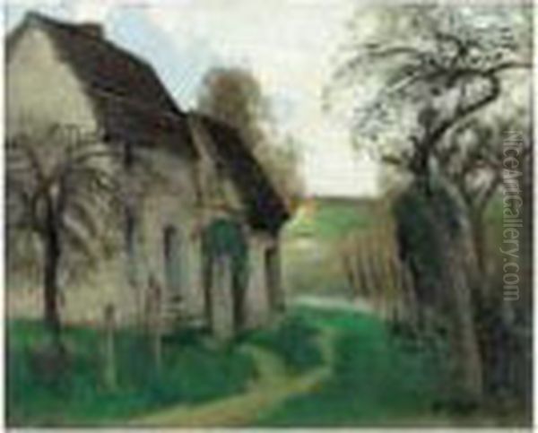 La Ferme Oil Painting by Pierre Eugene Montezin