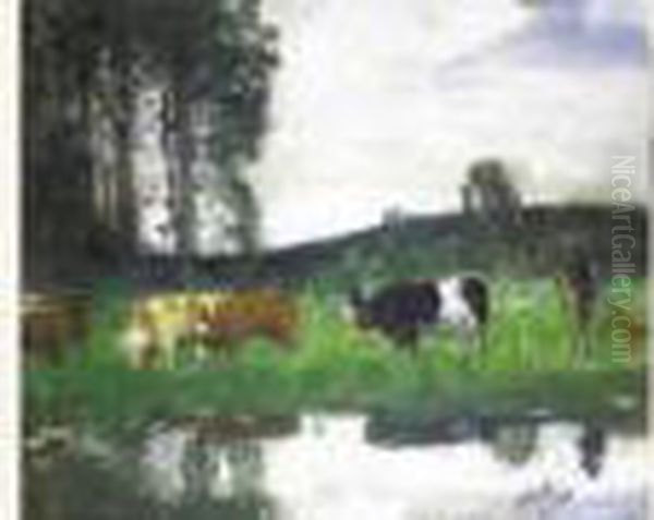  La Pastorale  Oil Painting by Pierre Eugene Montezin