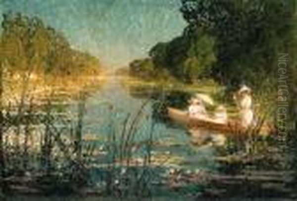 Sur L'eau Oil Painting by Pierre Eugene Montezin