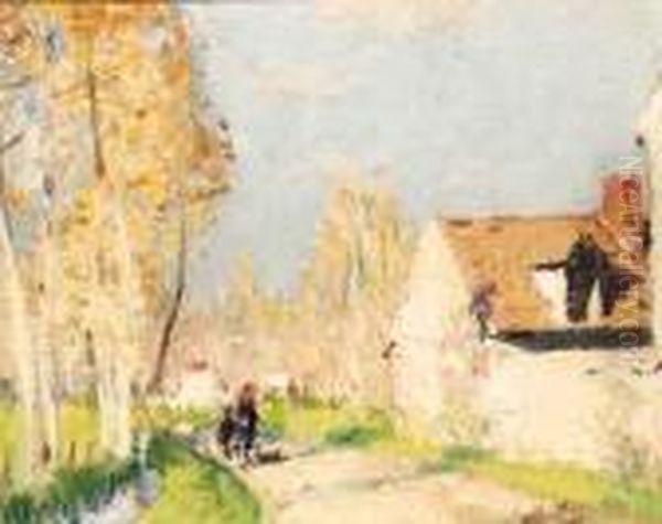 Le Village En Ete Oil Painting by Pierre Eugene Montezin