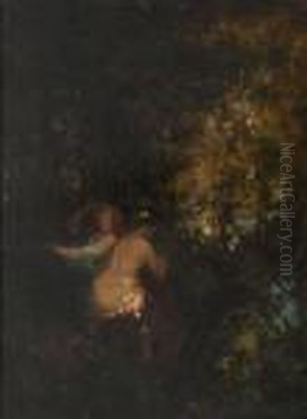 Nymphes Dans Un Sous Bois Oil Painting by Adolphe Joseph Th. Monticelli