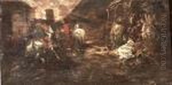 The Conversion Of St Paul Oil Painting by Adolphe Joseph Th. Monticelli