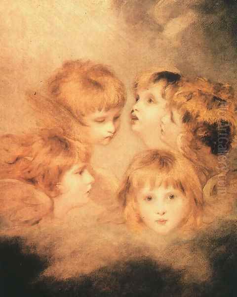 Heads of Angels 1787 Oil Painting by Sir Joshua Reynolds