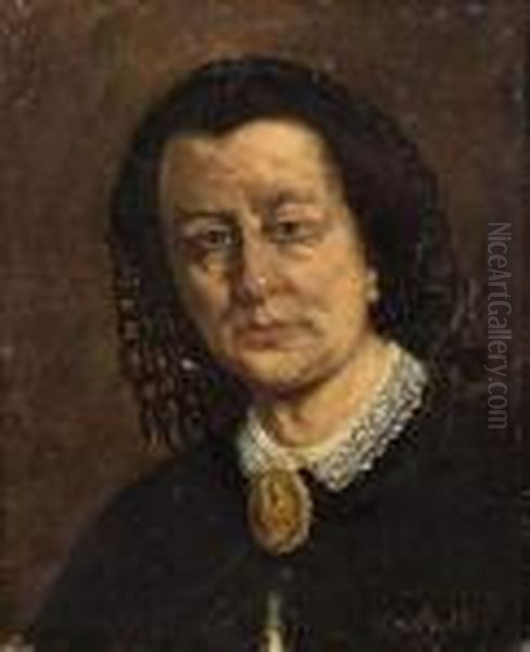 Portrait D'une Arlesienne. Oil Painting by Adolphe Joseph Th. Monticelli