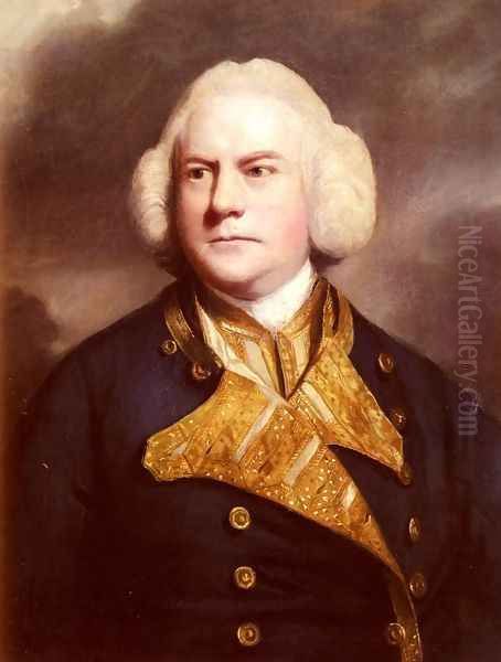 Portrait Of Admiral Thomas Cotes (1712 1767) Oil Painting by Sir Joshua Reynolds