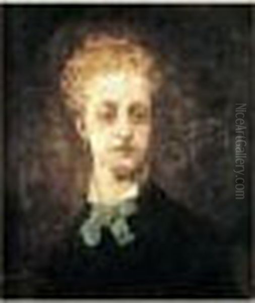 Madame Louis Guinand,circa 1875 Oil Painting by Adolphe Joseph Th. Monticelli