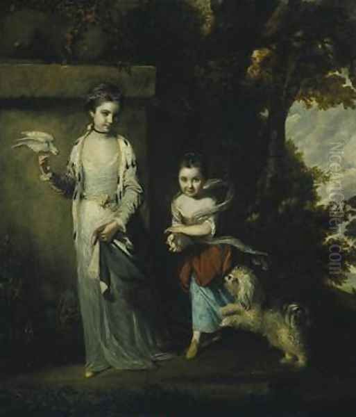 The Ladies Amabel and Mary Jemima Yorke Oil Painting by Sir Joshua Reynolds