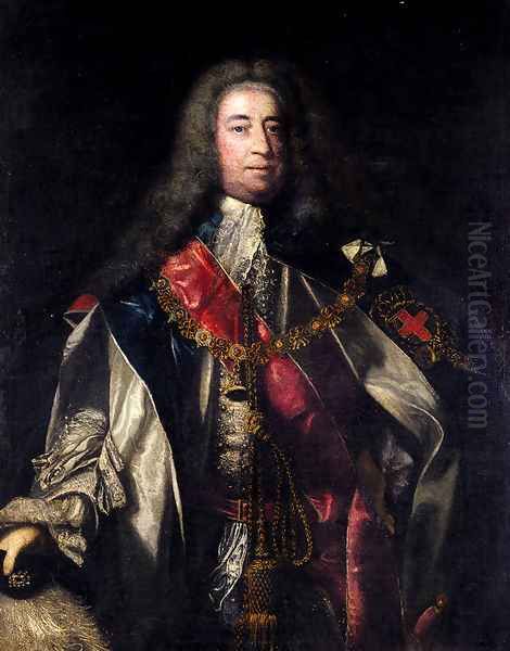 Portrait Of Lionel Sackville 1st Duke Of Dorset (1688 1765) Oil Painting by Sir Joshua Reynolds